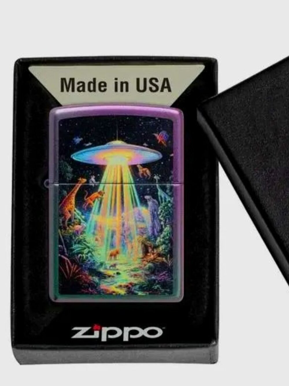 Cool Alien Abduction Of Animals Zippo Lighter